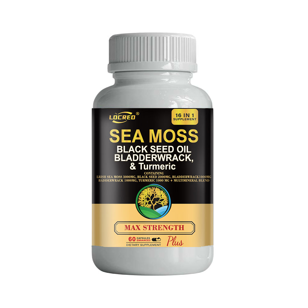 Black Seed Oil Bladder Wrack Turmeric 16-In-1 Supplements Joint Support Sea Moss Capsule