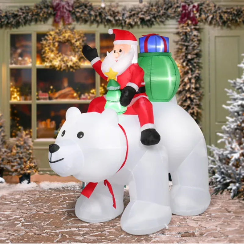 Light up your holidays with our 6ft LED Santa riding a polar bear! 🎅🐻✨ Perfect for your garden decoration! #ChristmasSpirit #HolidayDecor