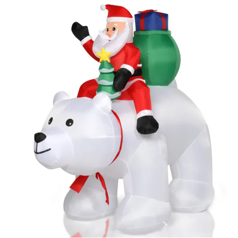 Light up your holidays with our 6ft LED Santa riding a polar bear! 🎅🐻✨ Perfect for your garden decoration! #ChristmasSpirit #HolidayDecor