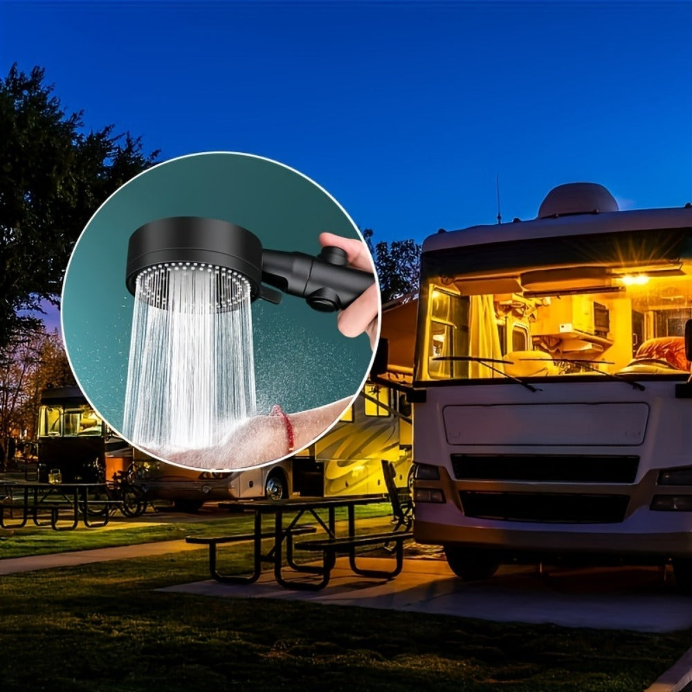 1Pc, RV Handheld Shower Head Holder, Punch Free Adjustable Shower Wand Holder with Universal Wall Hook Bracket, Hand Held Shower Head Holder Bracket