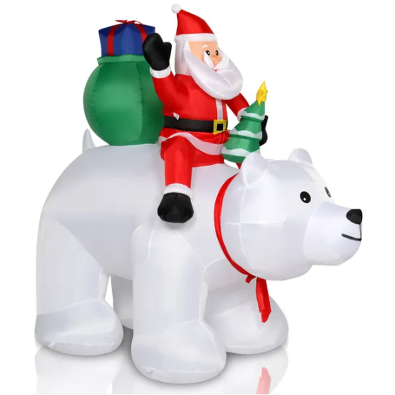 Light up your holidays with our 6ft LED Santa riding a polar bear! 🎅🐻✨ Perfect for your garden decoration! #ChristmasSpirit #HolidayDecor