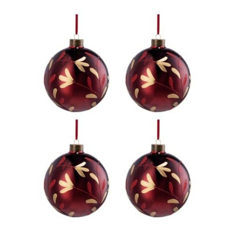 Sparkle Up Your Holidays with Our 4PCS Shiny Christmas Glass Ball Ornaments! Perfect for Tree Decor & Festive Vibes! 🎄✨