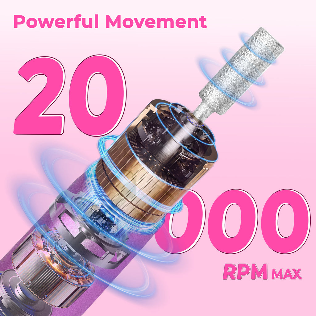 Portable Electric Nail Drill, Professional Nail File Kit for Acrylic Acid, Gel Nail, Nail Trimming with Nail Drill, Pedicure Abrasive Belt, Rose Gold