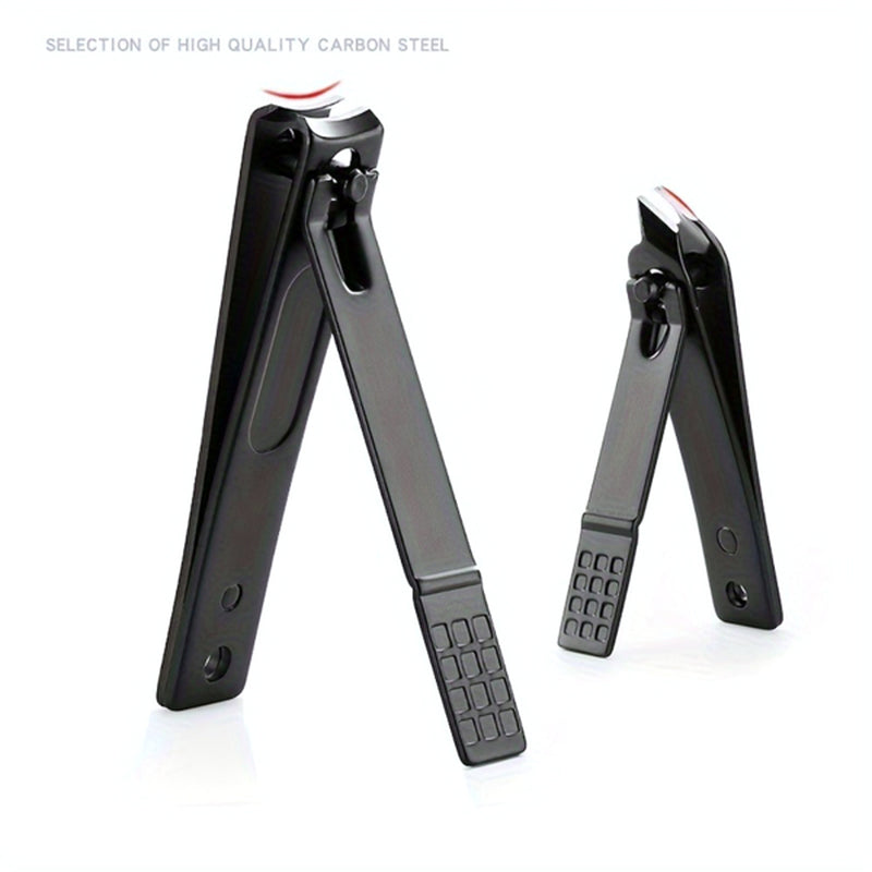 10-Piece Black Nail Clipper Set with Travel Case, Professional Cuticle Nippers and Nail Clippers, Complete Grooming Kit for Home and Travel